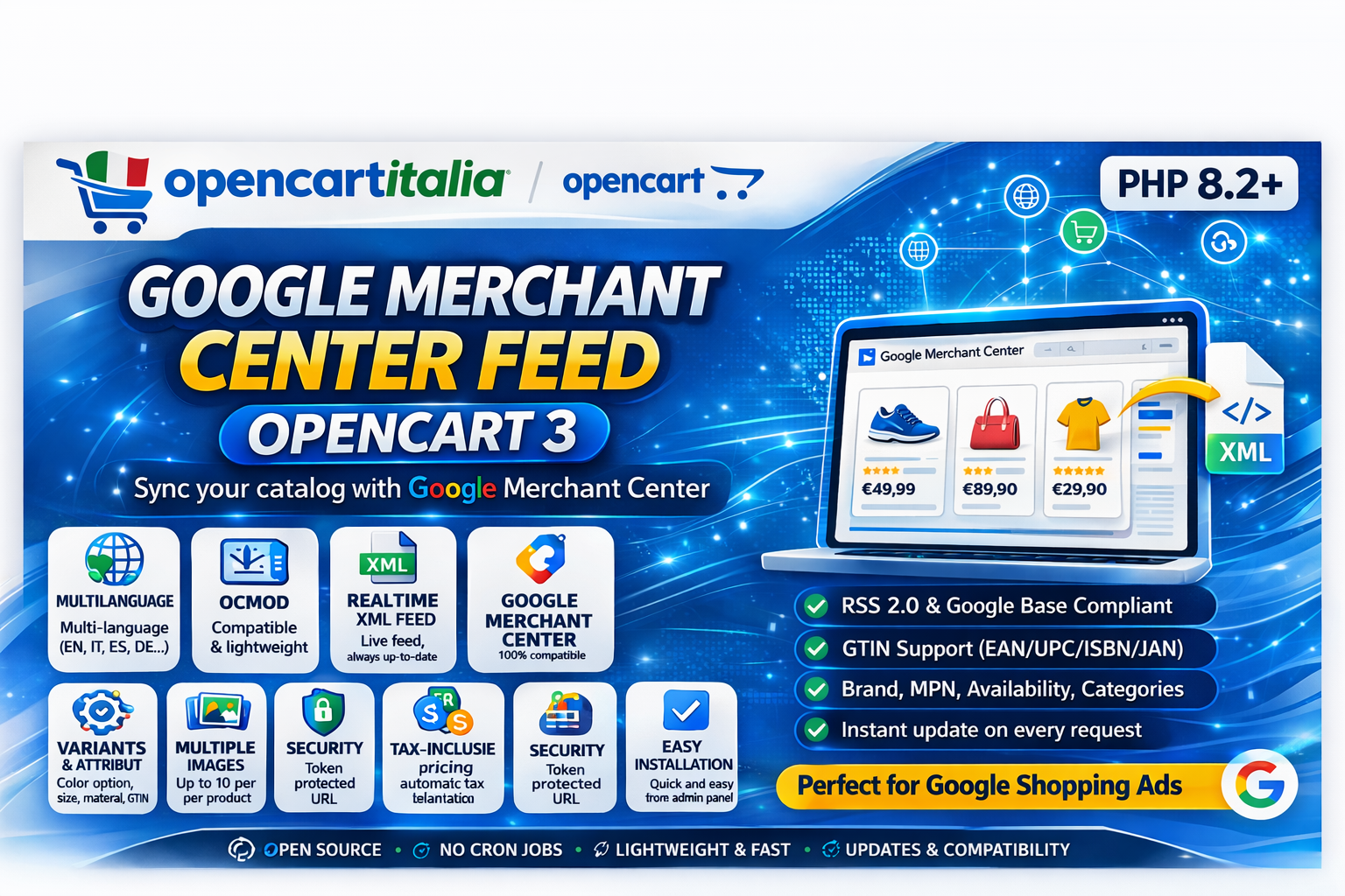 google merchant center Feed Opencart 3