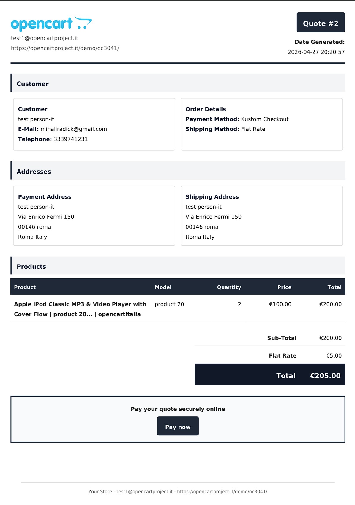 One Page Order Entry PRO – Quotes, PDF, BoxNow OpenCart