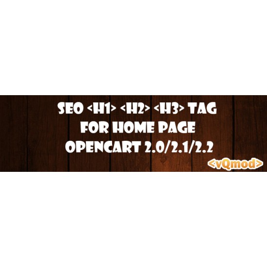 SEO Custom h1 h2 and h3 tags For Home Page Opencart 2 Moduli Opencart Varie