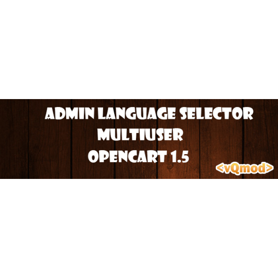 Admin Language Select Multi-User Moduli Opencart Varie