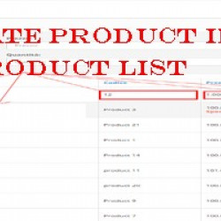 Edit Update Product In Admin Product List