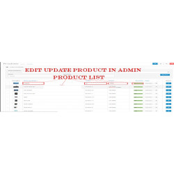 Edit Update Product In Admin Product List