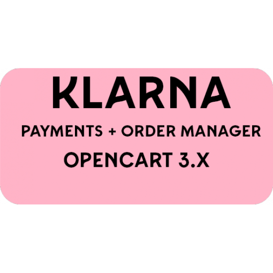 Klarna Payments Opencart 3.x Whit Order Managment Moduli Opencart Pagamenti