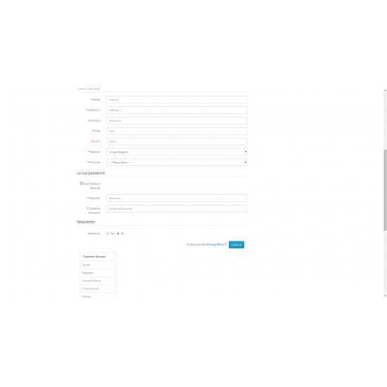 Automatic generated password at registration page and mails send OPENCART 1.5 Moduli Opencart Varie