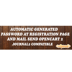 Automatic generated password at registration page and mails send OPENCART 2