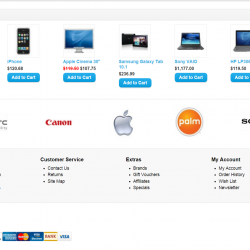 Payments Icons On Home Page Footer Opencart 1.5
