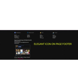 Elegant Icon On Page Footer