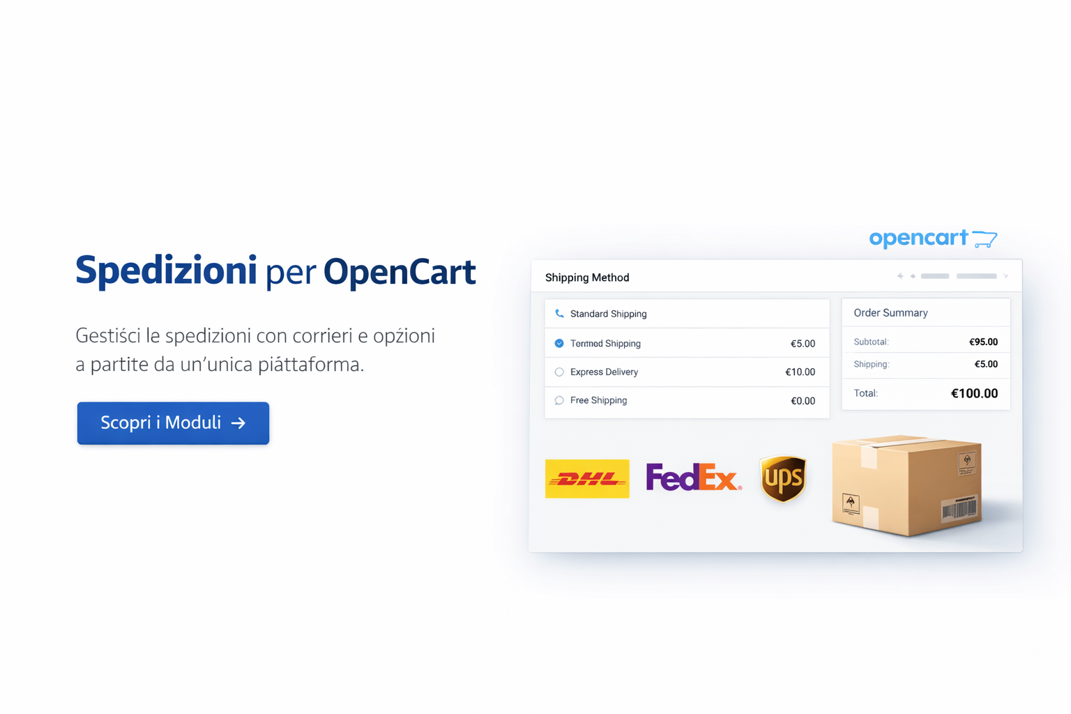 Moduli di Spedizione Opencart
